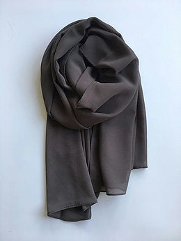 Black crepe chiffon scarf