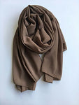 Chocolate crepe chiffon scarf