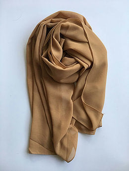 Bronze crepe chiffon scarf