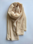 Nude crepe chiffon scarf