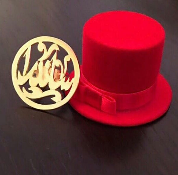 Personalized gold plated ring