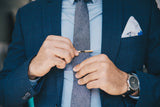 Wool Blue Windowpane Checkered Suit